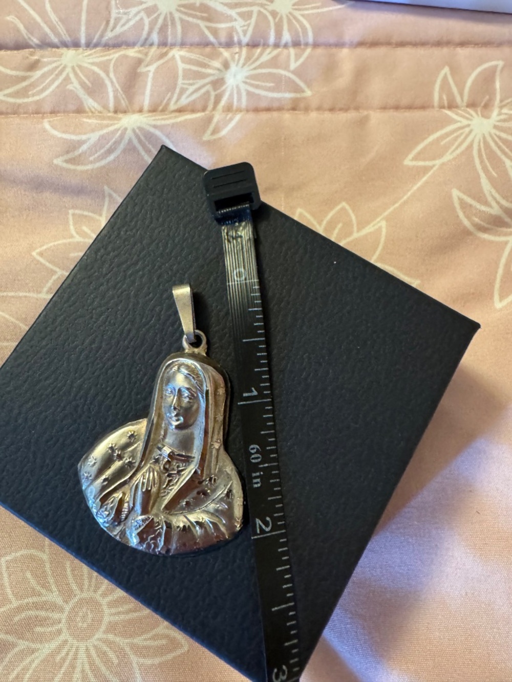 Our Lady of Guadalupe Pendant Sterling Silver Large - Picture 5 of 7
